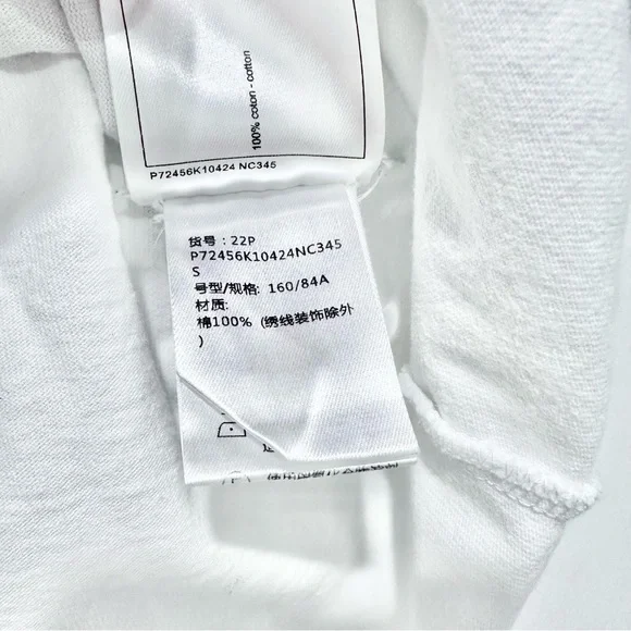 Chanel Coco Mark Star Embroidery T-Shirt In White Size Small - Picture 8 of 9